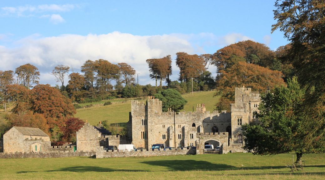Featherstone Castle among trees